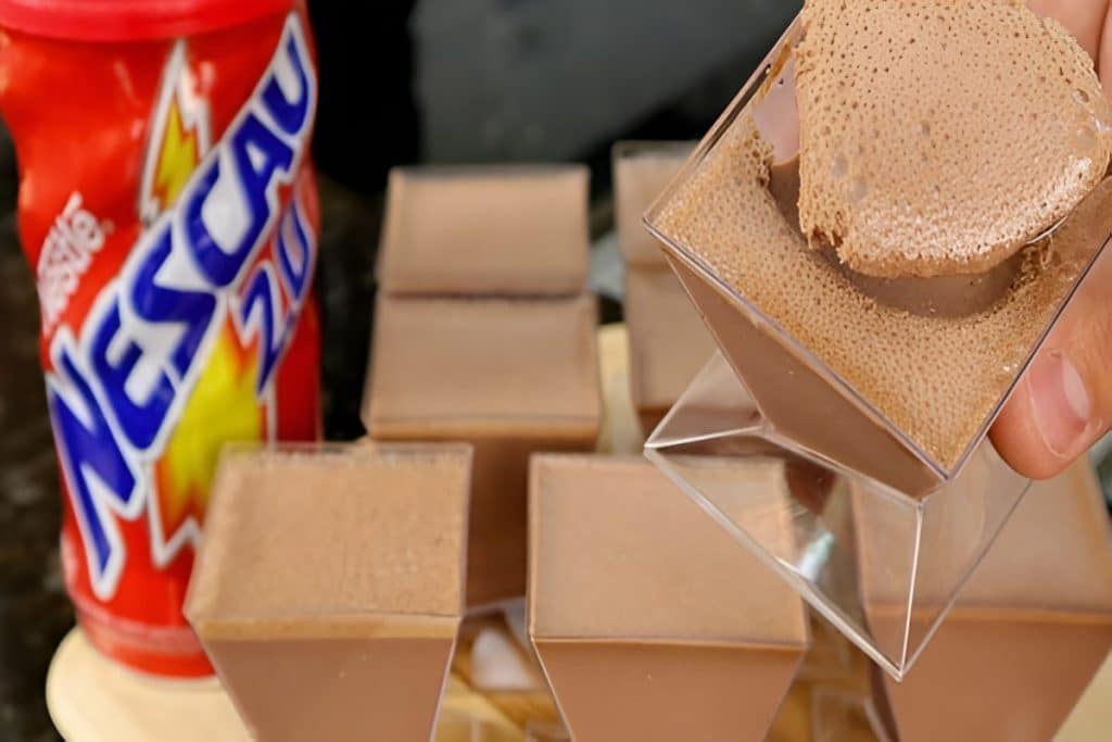 Mousse de nescau ótima opção para servir na sobremesa do dia a dia