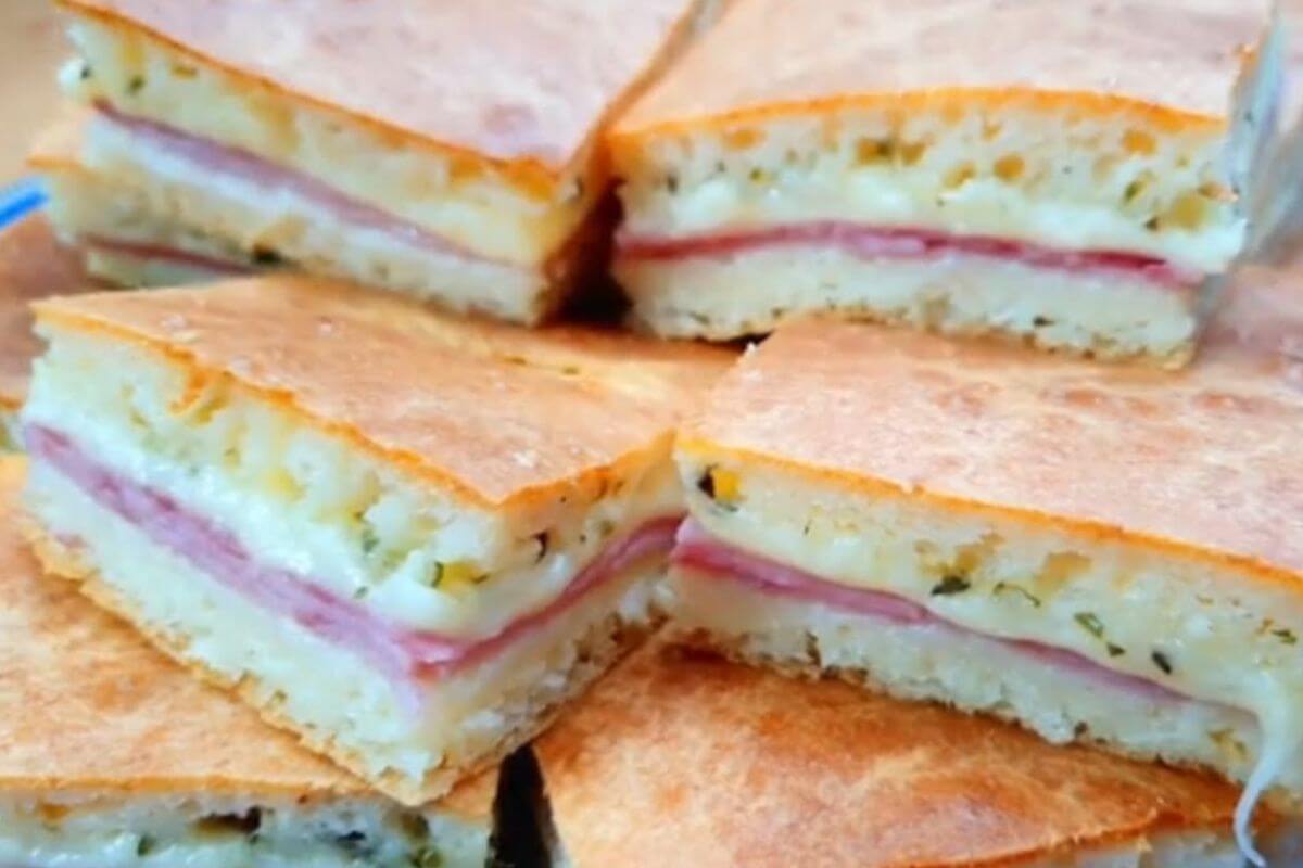 Torta de presunto e queijo deliciosa com massa feita no liquidificador