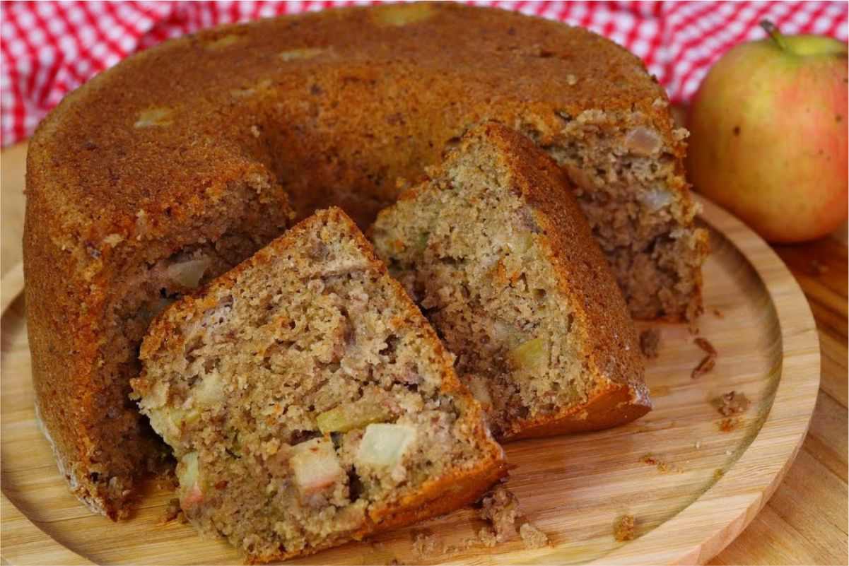 Bolo De Maçã Sem Farinha