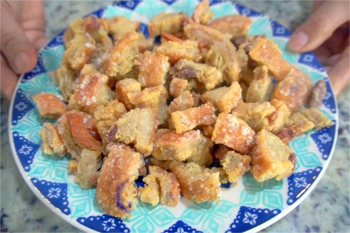 torresmo na panela de pressão