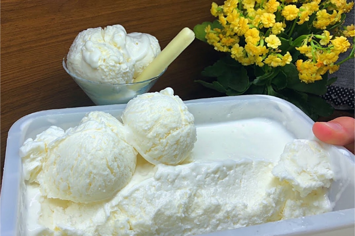 sorvete de coco cremoso