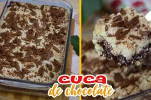 Cuca de chocolate cremosa e irresistível para o lanche da tarde