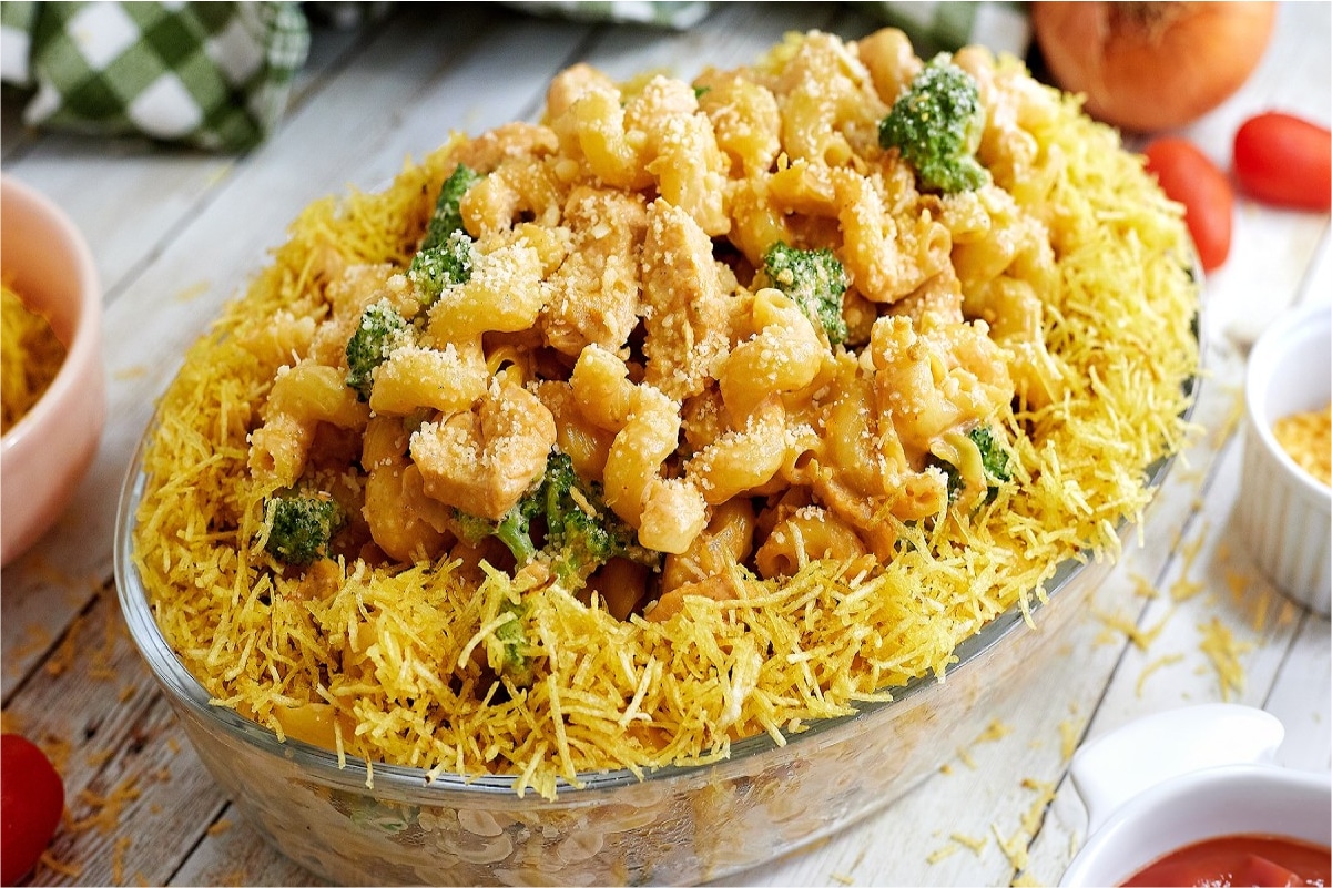 macarrão cremoso com frango
