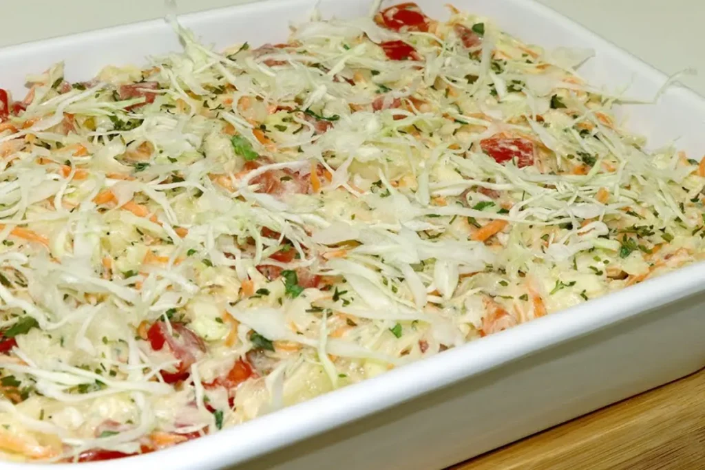 Salada De Repolho Cremosa E Refrescante: Perfeita Para Os Dias Quentes Ou Para Acompanhar O Churrasco Do Fim De Semana 7 Salada De Repolho