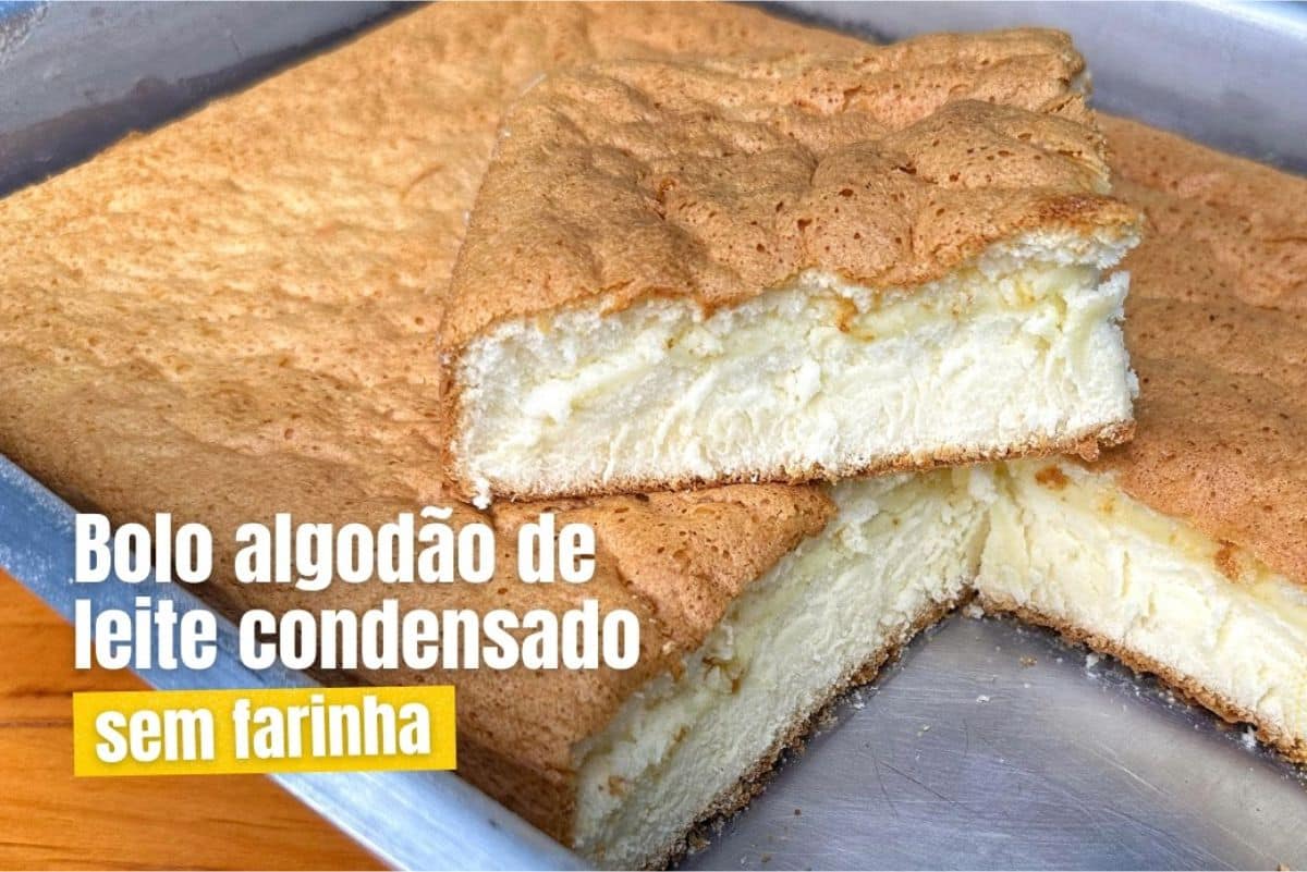 Bolo algodão de leite condensado